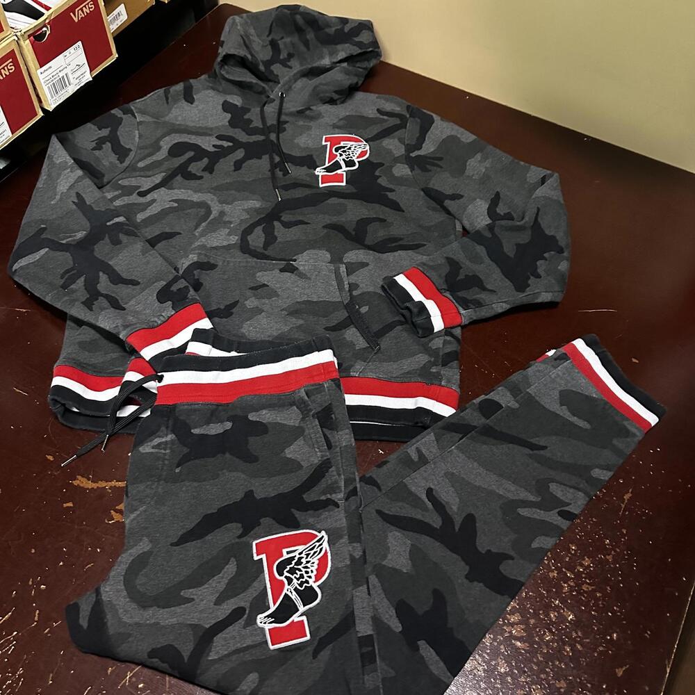 Polo Ralph Lauren Hoodie Large & Joggers Medium Camo P Wing Stadium Sweatsuit - Picture 2 of 5